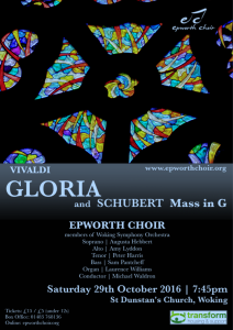 Gloria! concert poster
